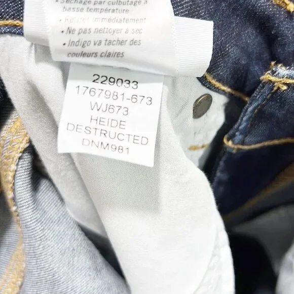 NWOT PAIGE “Hoxton Ankle” Heidi Deconstructed Jeans size 27